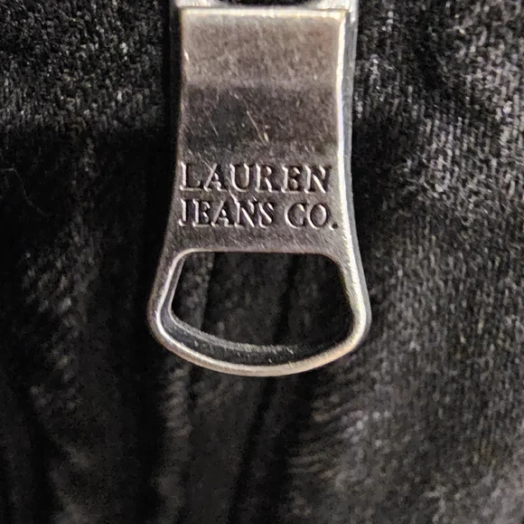 LRL Lauren Jeans Manhatten Denim Black Jean Jacket Womens Size M - Picture 10 of 16